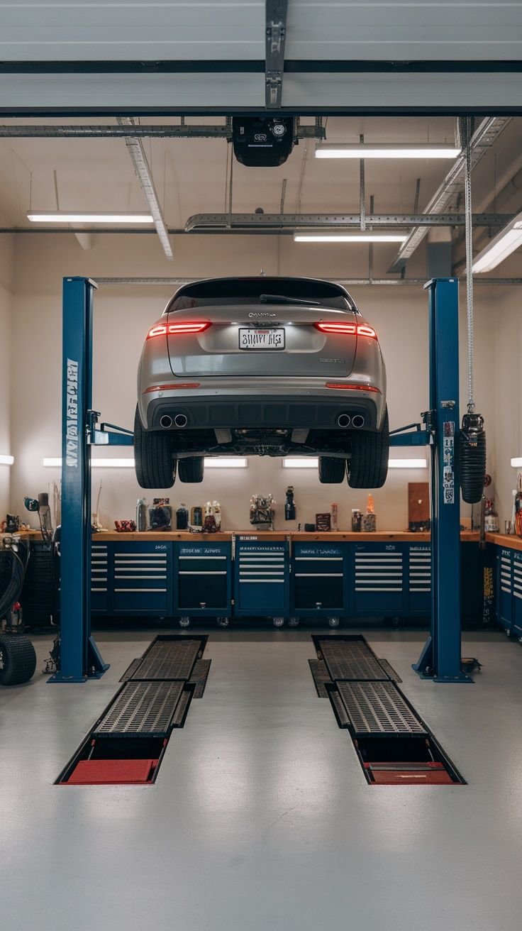 Professional Garage Lift and Organization Ideas for Car Enthusiasts